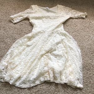 Cute white lace dress from Delia’s. Size XS